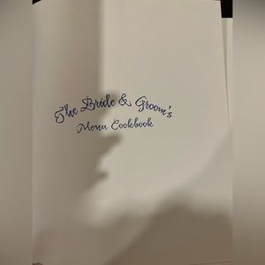 Bride and groom menu cookbook